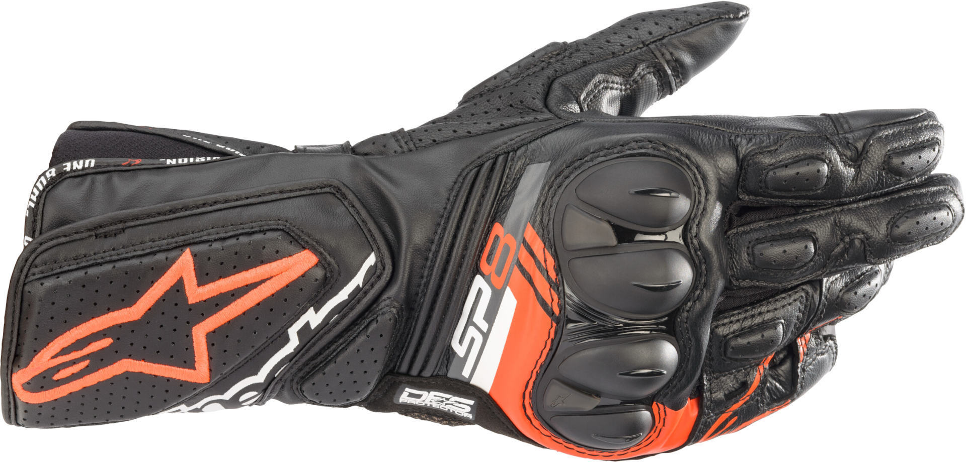 Alpinestars SP-8 V3 Deri Motosiklet Eldiveni Siyah