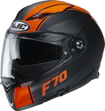 HJC F70 Kapalı Kask Mago Siyah-Turuncu