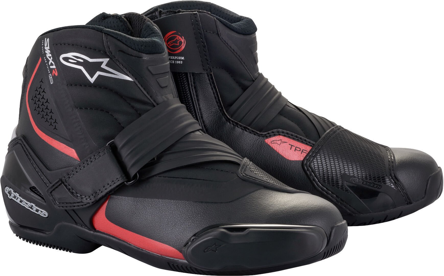 Alpinestars SM-1 R V2 Motosiklet Bot Siyah/Kırmızı