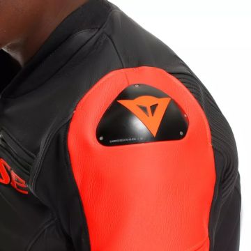 Dainese Racing 5 Motosiklet Deri Ceket Siyah-Kırmızı