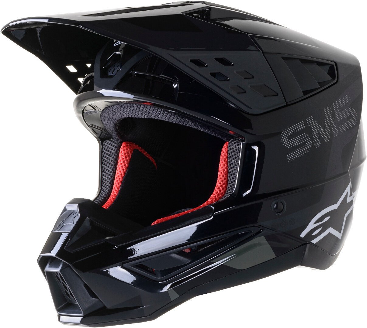 Alpinestars S-M5 Kapalı  Kask Rover Motocross Siyah-Gri