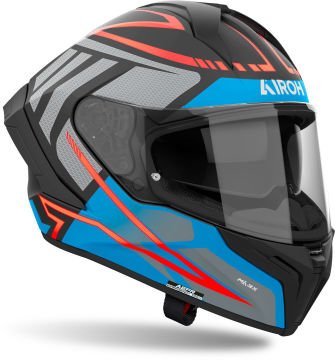 Airoh Matryx Rider Kask Mat Mavi/Kırmızı