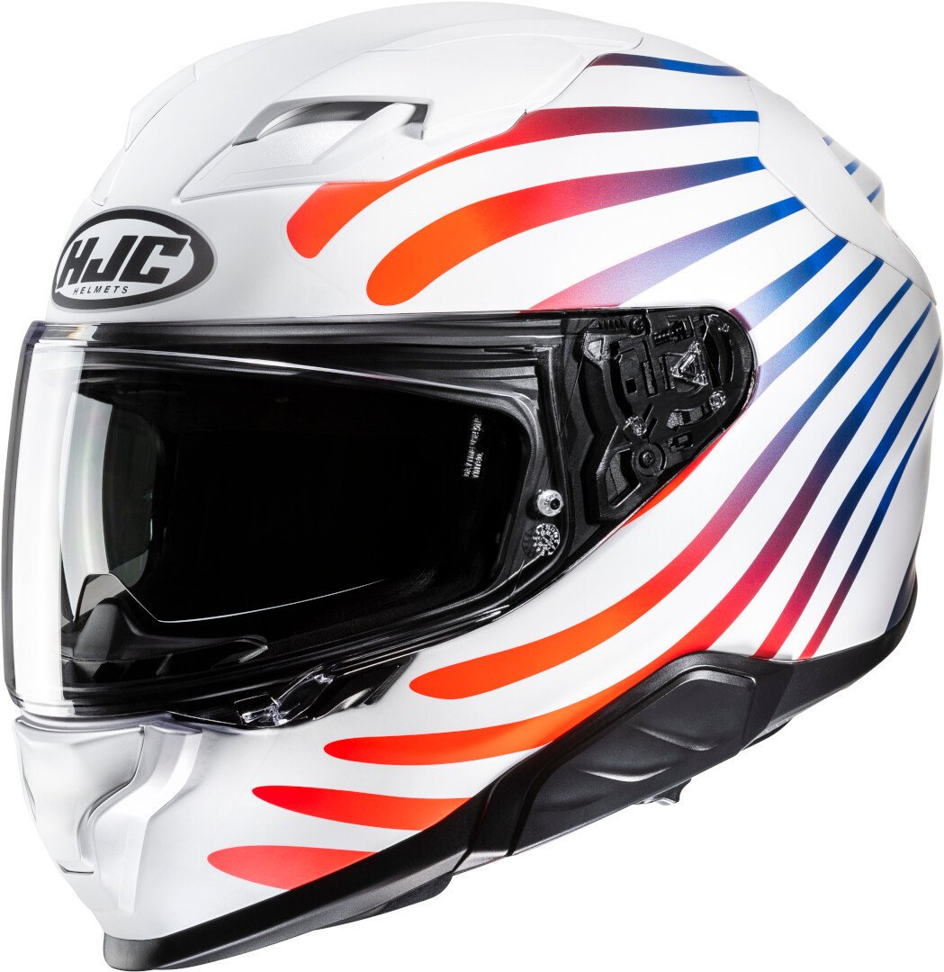 HJC F71 Kapalı Kask Zen Beyaz-Kırmızı-Mavi