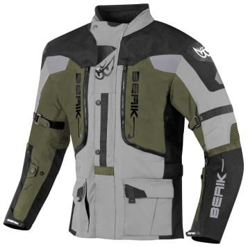 Berik Dakota Waterproof 3in1 Motosiklet Mont Siyah/Gri/Yeşil