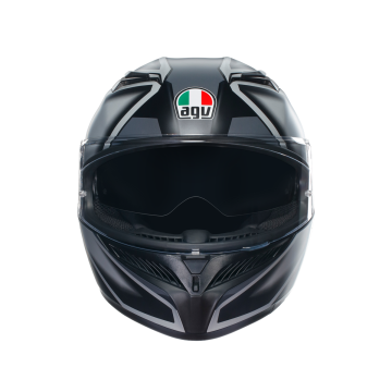 Agv K3 Mplk Compound Matt Black Grey Kapalı Kask