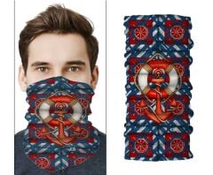 Pirate & Parrot Blue Anchor Unisex Bandana