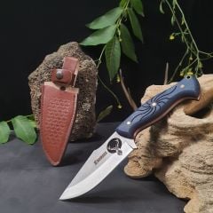 Nomads Guva Mavi El Yapımı Inox 4116 Paslanmaz Çelik Bushcraft Bıçak Av ve Kamp Bıçağı