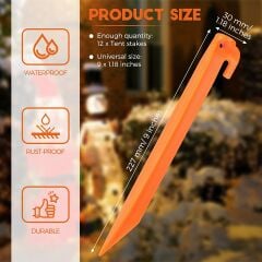 Evolite Arancio ABS Çadır Kazığı -23cm 6 Adet