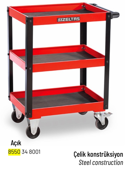 İZELTAŞ  Demonte Mini Servis Arabası (AÇIK)  8550 34 8001