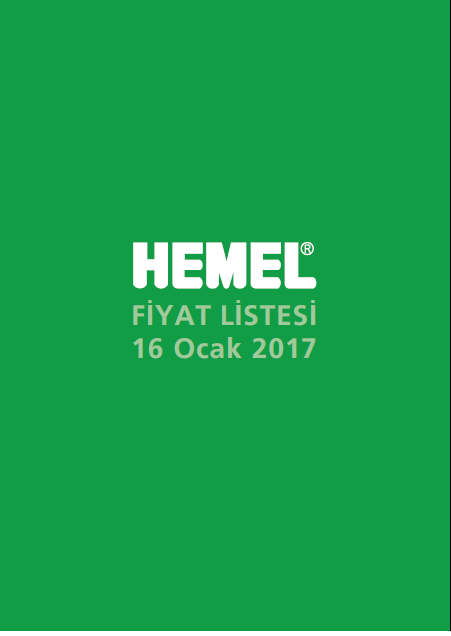 HEMEL-2017 FİYAT LİSTESİ