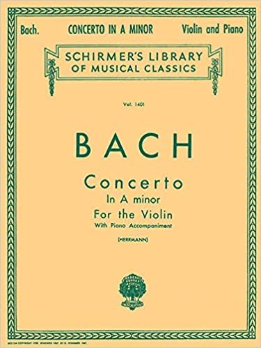 BACH Concerto In A Minor For The Violin