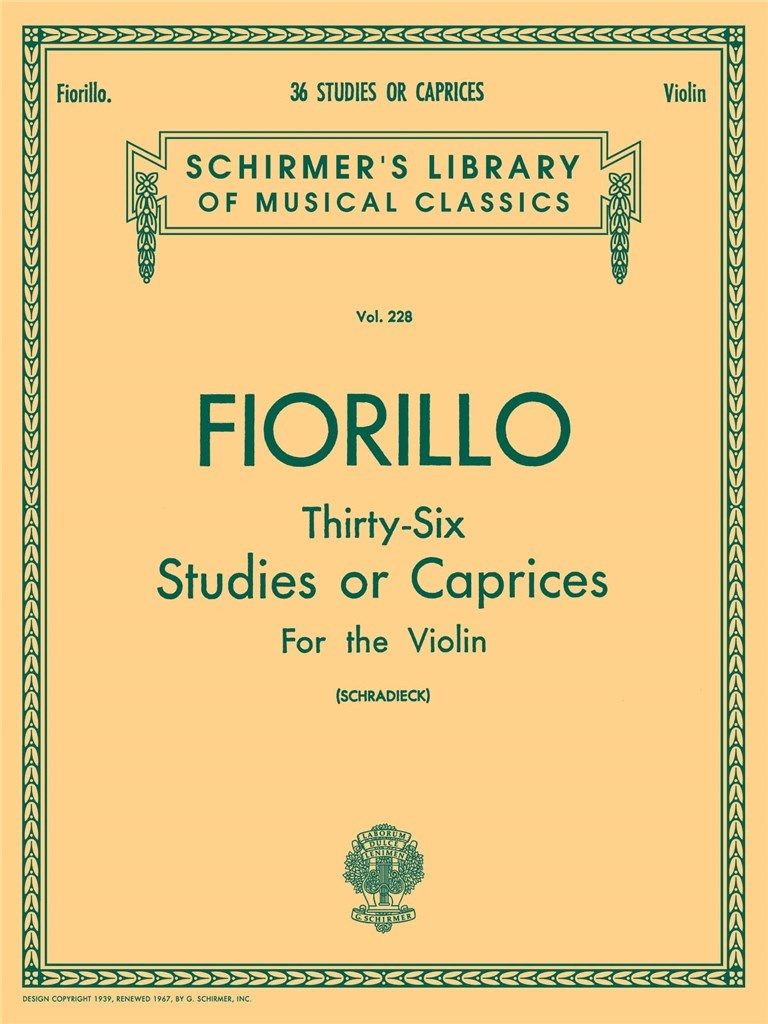 FIORILLO Thirty-Six Studies or Caprices For The Violin
