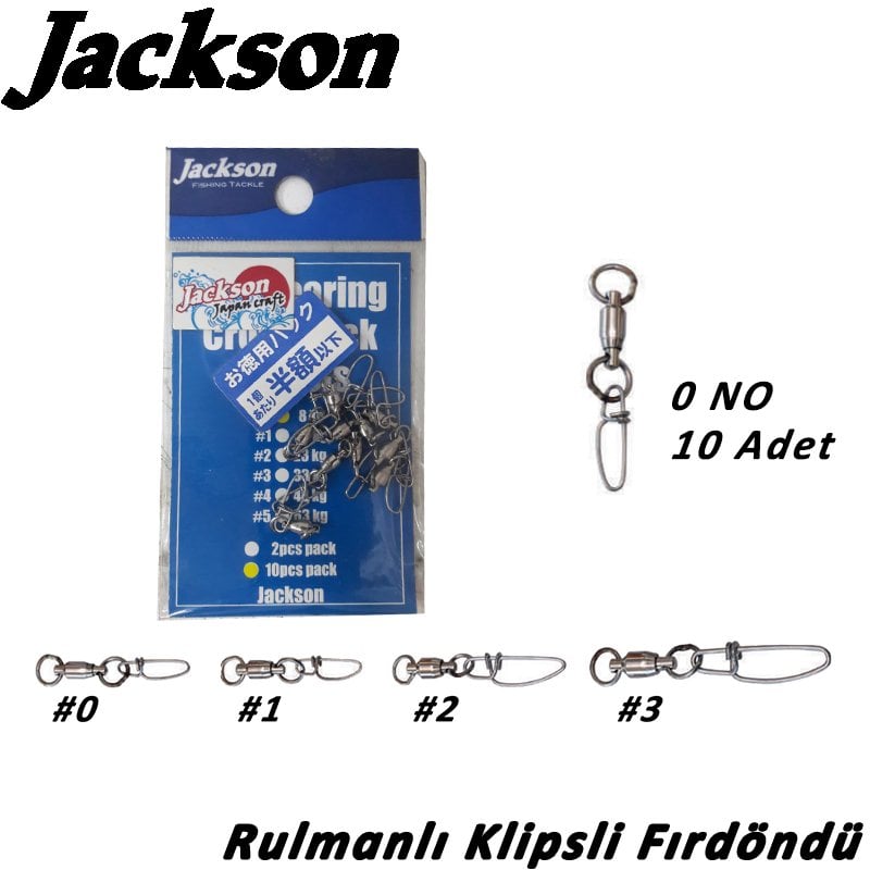 Jackson ''Rulmanlı Klipsli Fırdöndü'' No: 0