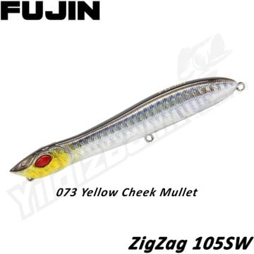 Fujin '' ZigZag 105SW'' 10.5cm 10gr 073 Yellow Cheek Mullet