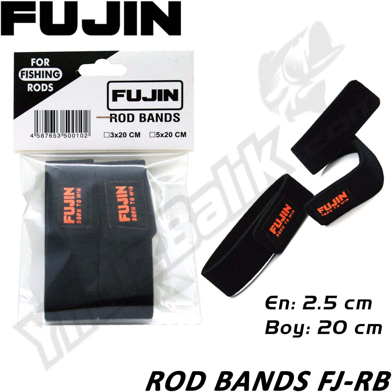 Fujin ''ROD BANDS FJ-RB'' En: 2.5cm Boy: 20cm