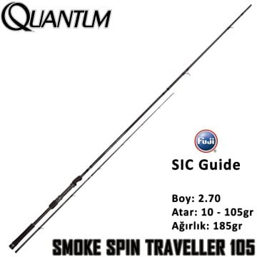 Quantum  ''SMOKE SPIN TRAVELLER 105'' 2.70m 10 - 105gr 5 Parça