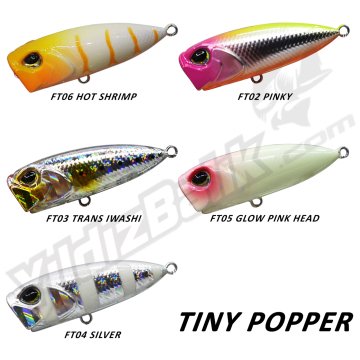 Fujin ''TINY POPPER'' 4cm 3gr FT03 Trans Iwashi