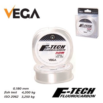 Vega F-Tech Fluorocarbon 50mt 0,180 mm Misina