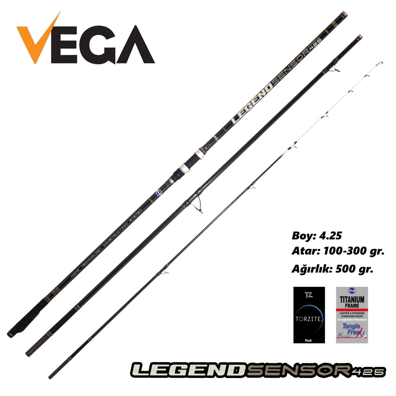 VEGA Potenza Legend Sensor TZ / TI 4,25 mt 100-300 gr Olta Kamışı