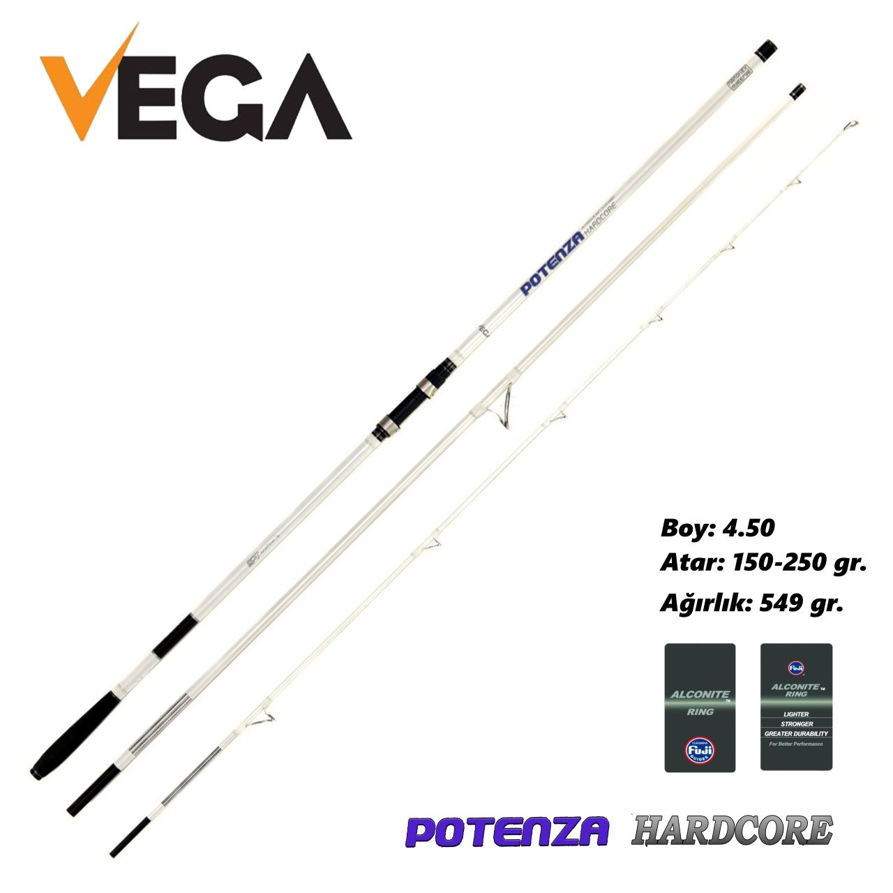 VEGA Potenza Hardcore Surf 4,50 mt 150-250 gr Olta Kamışı