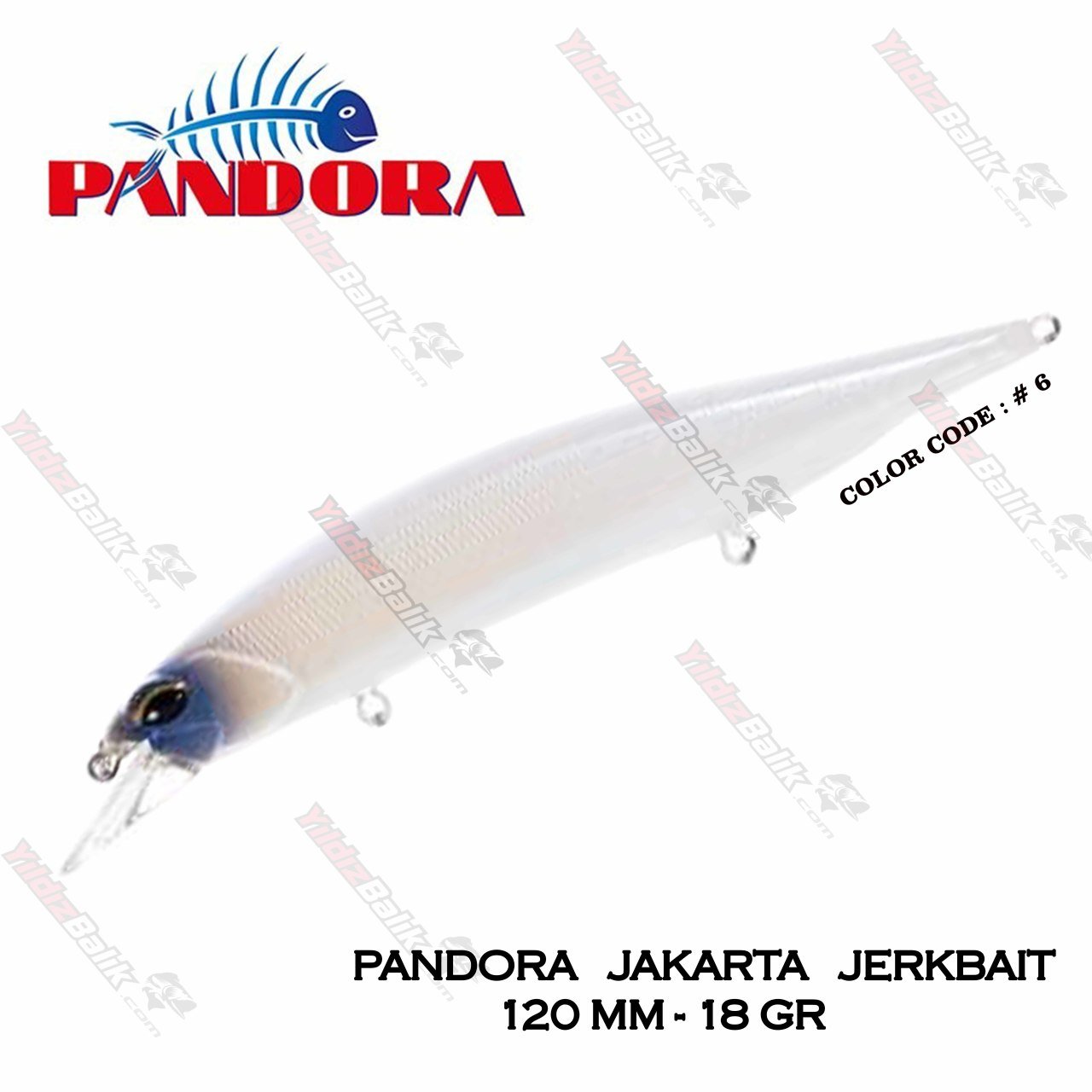 Pandora jakarta jerkbait 120mm 18gr # 6