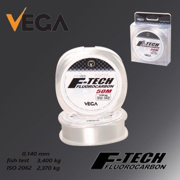 Vega F-Tech Fluorocarbon 50mt 0,140 mm Misina