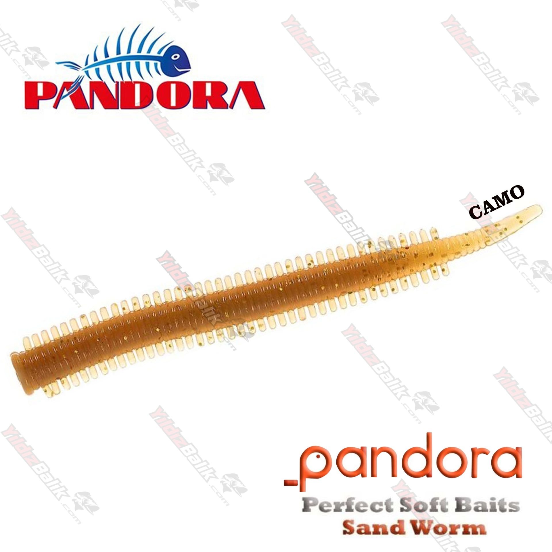 Pandora Perfect Soft Baits Sandworm 7 cm CAMO Pandora Silikon