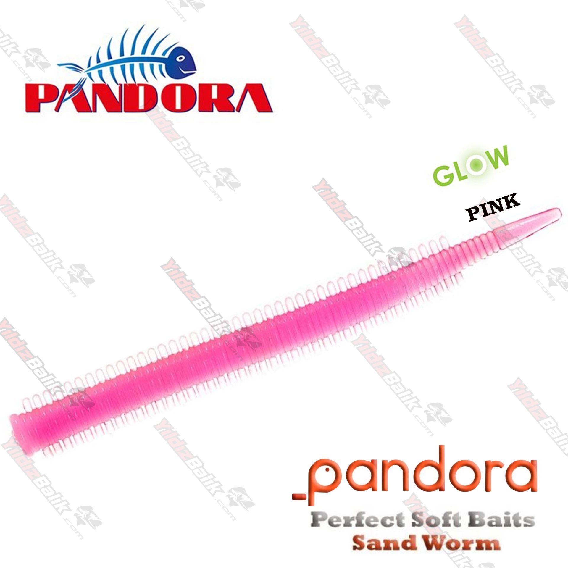 Pandora Perfect Soft Baits Sandworm 7 cm PINK Pandora Silikon yemler ( LRF )