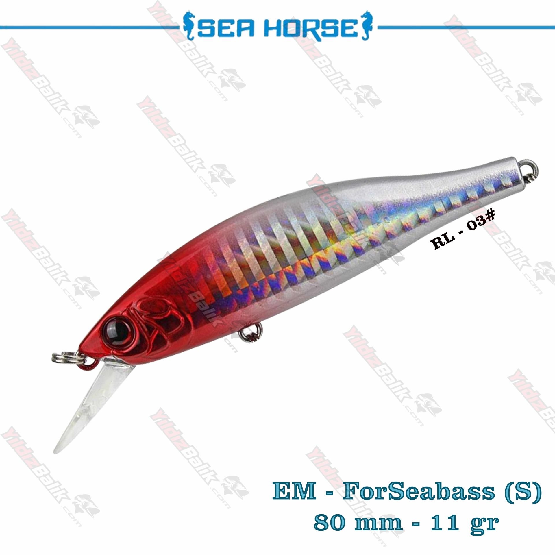 Sea Horse EM-ForSeabass 80S / 80mm 11gr Sınkıng Suni Yem # RL-03