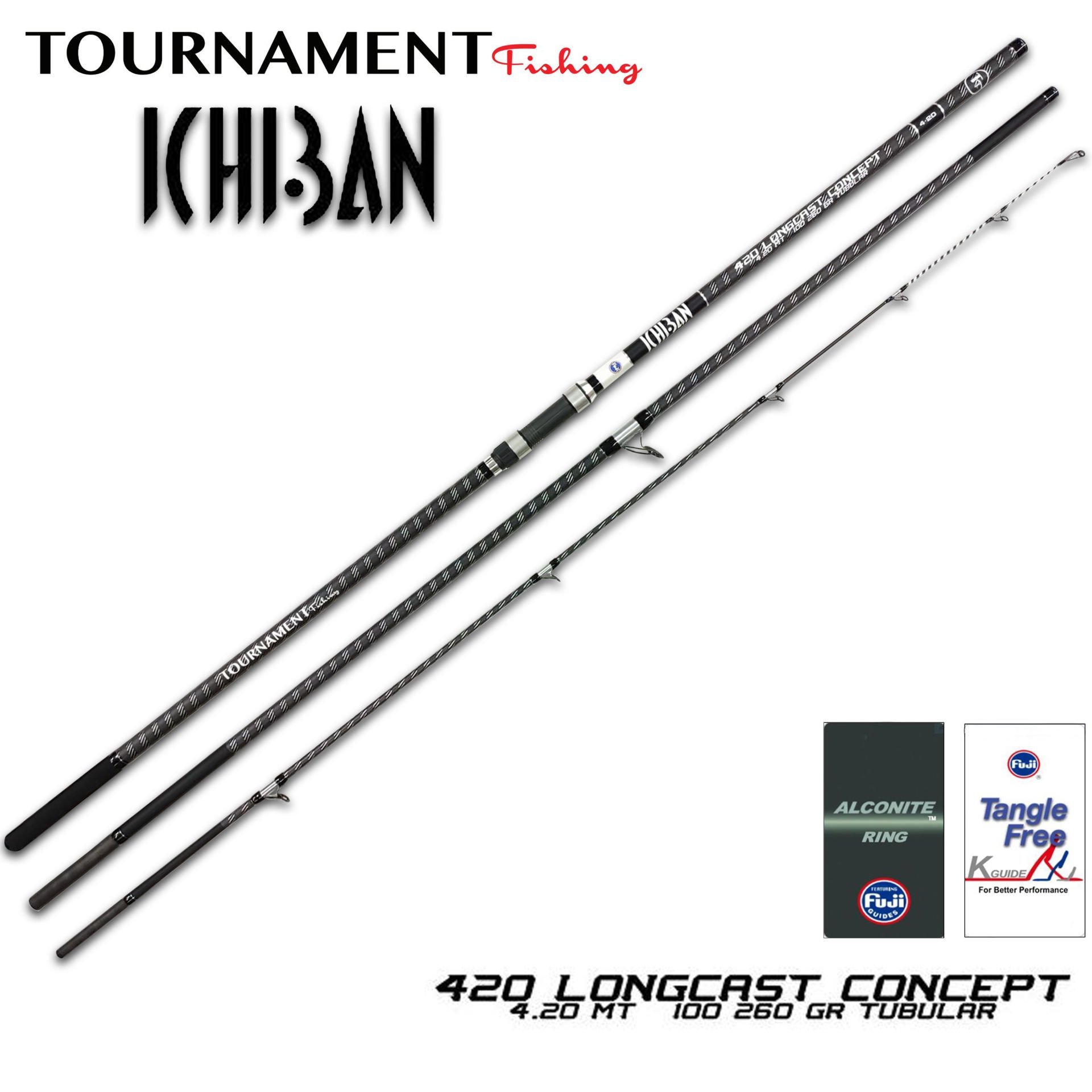 Tournament Fishing ICHIBAN 4.20 Mt Long Cast Concept 100-260gr atarlı 3 Parça Surf Olta Kamışı