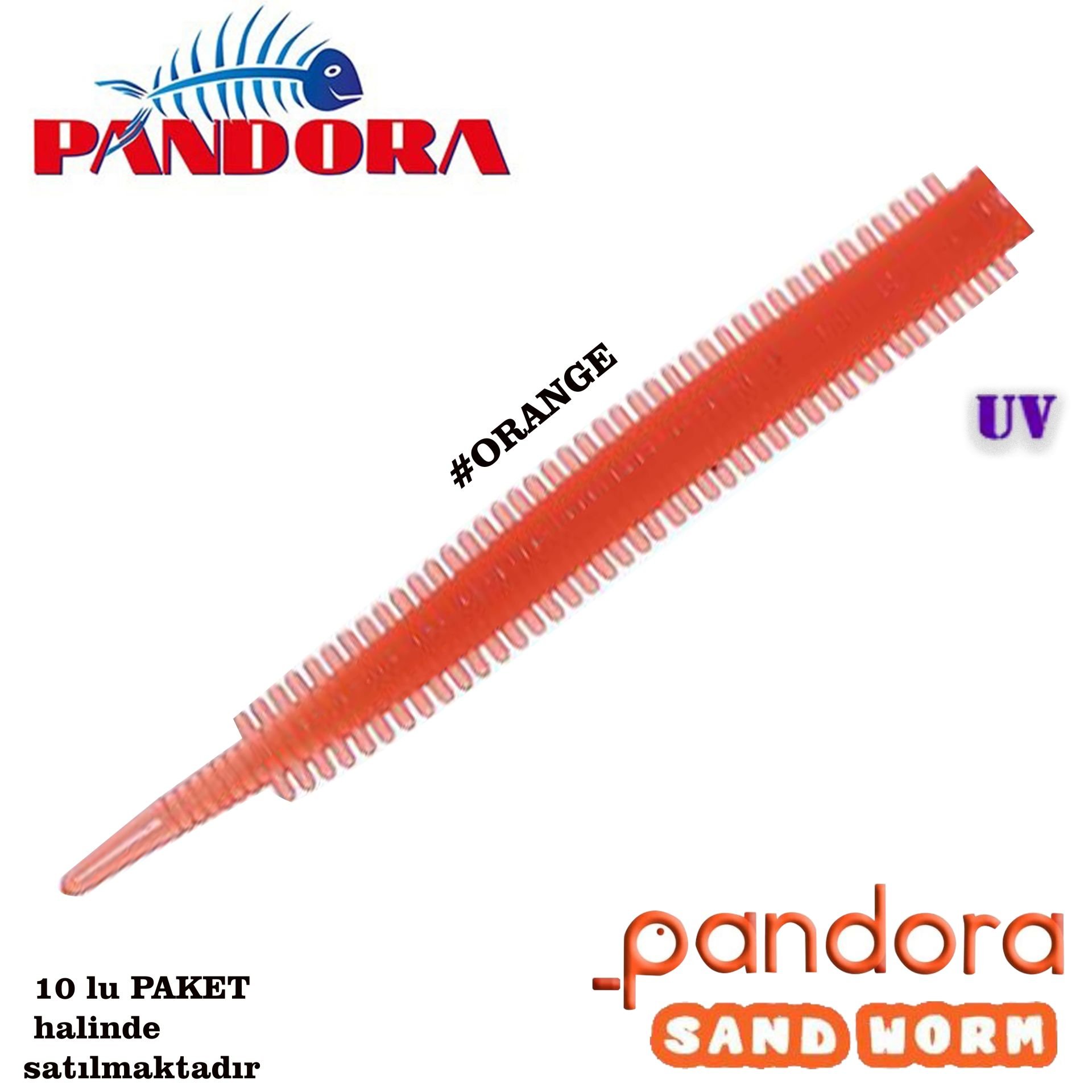 Pandora Perfect Soft Baits Sand Worm 7cm- ORANGE