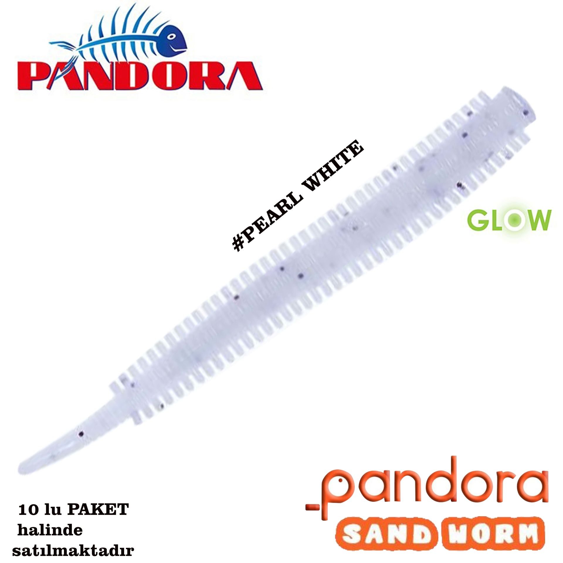 Pandora Perfect Soft Baits Sand Worm 7cm- PEARL WHITE