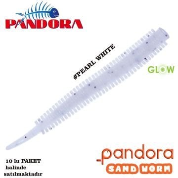 Pandora Perfect Soft Baits Sand Worm 7cm- PEARL WHITE