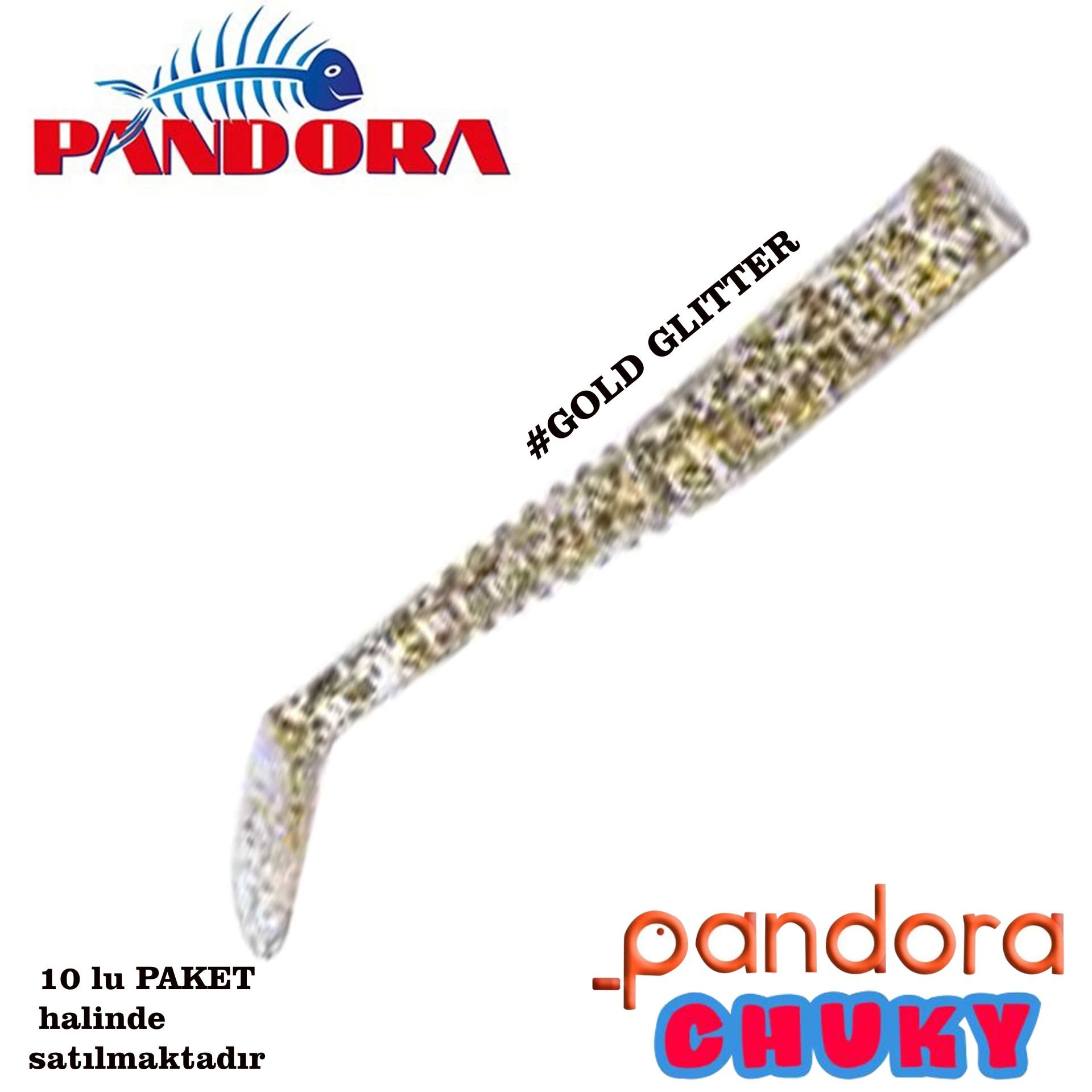 PANDORA CHUCKY-5 cm- GOLD GLITTER