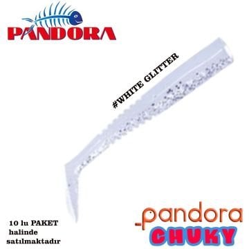 PANDORA CHUCKY-5 cm- WHITE GLITTER