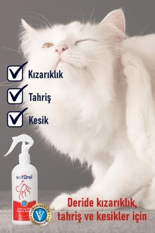 Veturel Yara ve Deri Bakım Spreyi 2x300ml Kedi Mantar Yanık Kızarıklık Tahriş Köpek Enfeksiyon Sprey