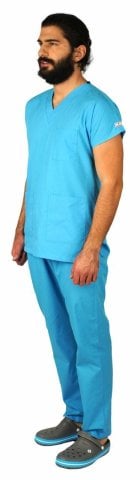 Turkuaz Erkek Cerrahi Forma | Scrubs Forma | Klinik Kıyafeti