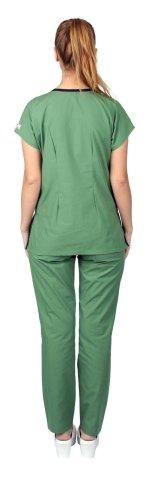 Likralı Dr Greys Kadın Fıstık Yeşili Scrubs Forma