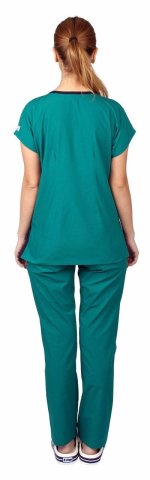 Cerrahi Forma Bayan Hastane Yeşili Renk- Terikoton Kadın Scrubs Forma
