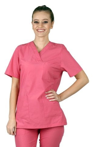 Mercan Pembesi Forma Kadın - Hastane üniforması