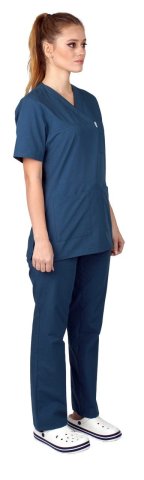 Kadın Sağlıkçı Kıyafeti Koyu Petrol Mavisi - Üniforma