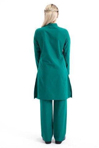Yeşil Tunik Hemşire Forması - Hastane üniforması - Scrubs