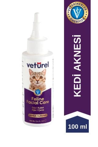 Kedi Yüz Temizleme Solüsyonu Kedi Aknesi Gözyaşı Lekesi Göz Damlası Akıntı Kaşıntı Bakımı 100ml