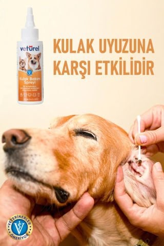 Köpek Kulak Temizleme Solüsyonu Kedi Kulak Uyuzu Kir Enfeksiyon Kaşıntı Koku Önleyici Damla 2x100ml