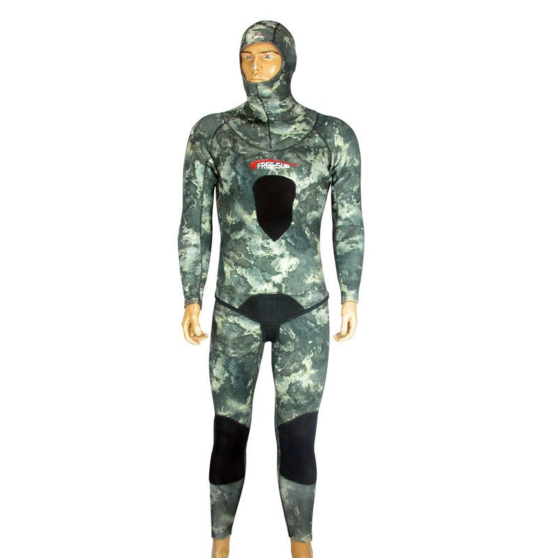 Free-Sub Seal Green Confort 7mm Serbest Dalış Elbisesi Kamuflaj