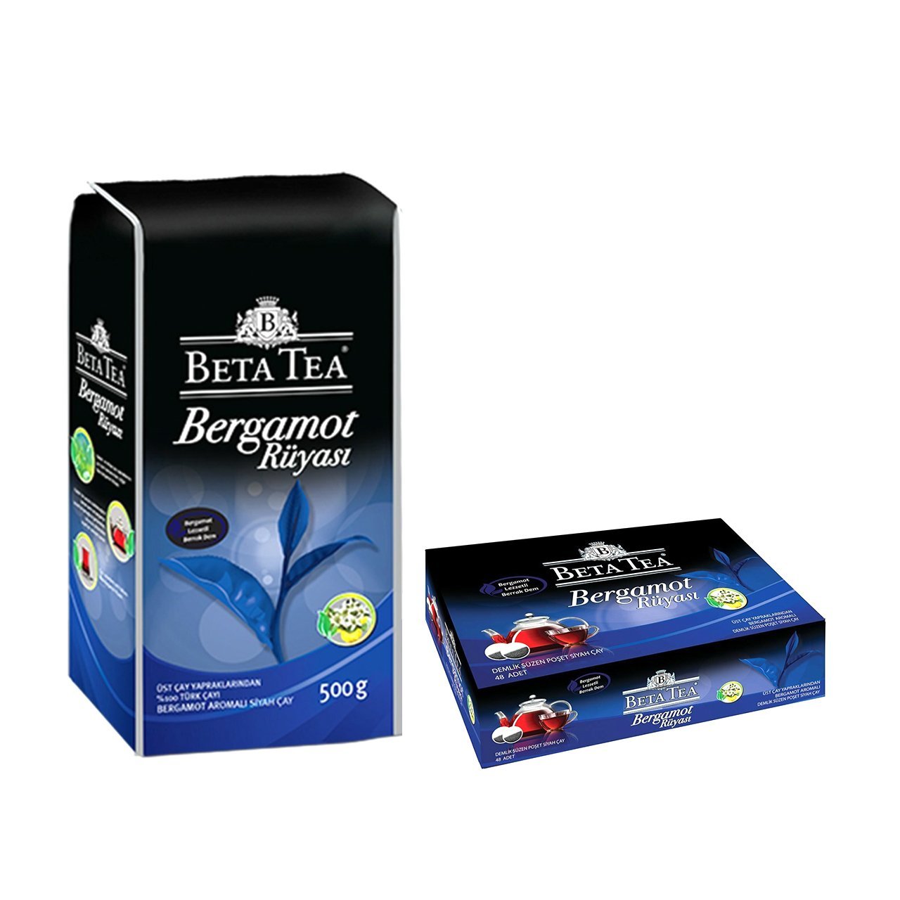 Bergamot Rüyası (500Gr) + Bergamot Rüyası Demlik Poşet Çay 48 Adet