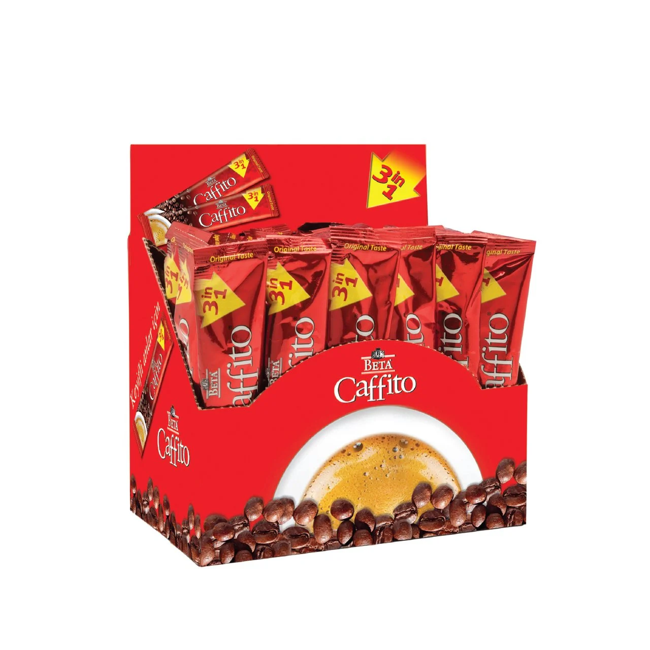 Beta Caffito 3 in 1 Klasik Hazır Kahve  Klasik Kutulu 56 Adet x 18 GR