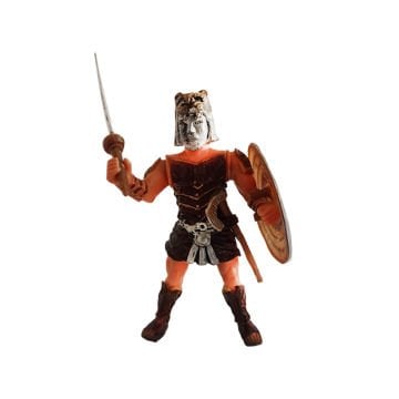Thracian-Trakyalı Gladyatör - Mızrak, Kalkan ve Baltalı Antik Savaşçı Figür Oyuncak
