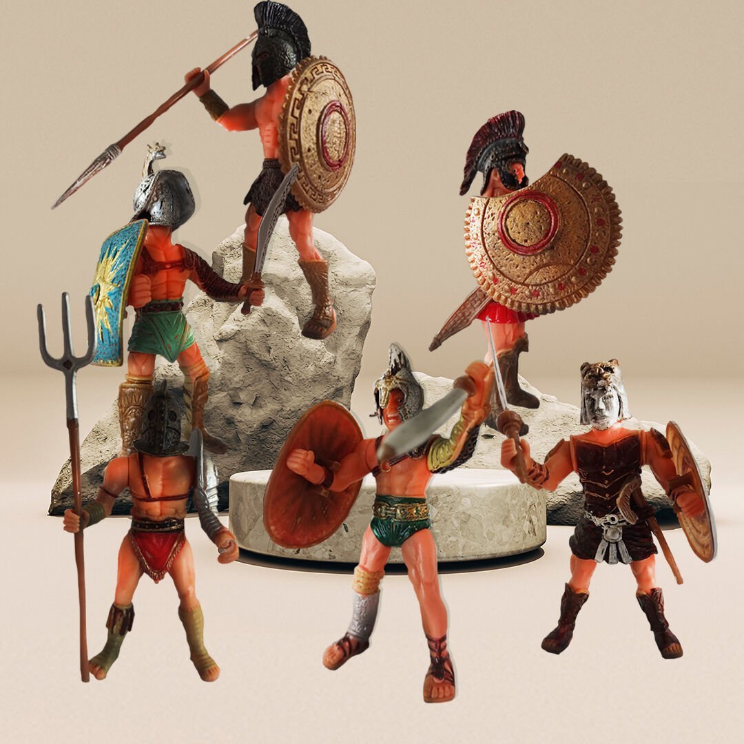 Antik Roma Gladyatörleri Oyuncak Seti 24 adet - Antik Savaşçılar Aksiyon Figürü