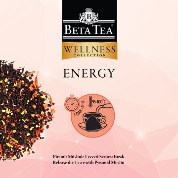 Beta Tea Wellness Energy Müslin Piramit Çay 2 gram (%100 Doğal Pamuk Dokuma)